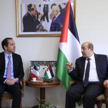 أبو زيد يستقبل القنصل الفرنسي لدى فلسطين ويبحث معه سبل تعزيز التعاون
