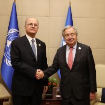 مصطفى يبحث مع الأمين العام للأمم المتحدة مستجدات الأوضاع في فلسطين