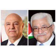 الرئيس عباس يجري اتصالا هاتفيا مع الرئيس اللبناني