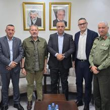 اللواء ناصر البوريني يستقبل ياسر عباس