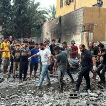 5 شهداء بقصف الاحتلال مجموعة مواطنين بمخيم المغازي
