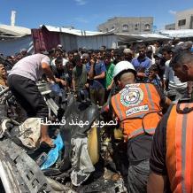 شهداء وجرحى في قصف إسرائيلي استهدف مركبة غرب خان يونس