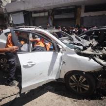 شهيد وجرحى في غارة إسرائيلية استهدفت مركبة في خانيونس