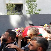 تشييع جثمان الشهيد الفتى فادي النعسان في المغير