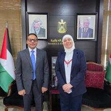 غنام تبحث مع القنصل المصري الجديد المستجدات على الساحة الفلسطينية