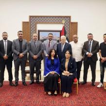 الرئيس عباس يستقبل رئيس وأعضاء مجلس بلدي سلفيت المنتخبين