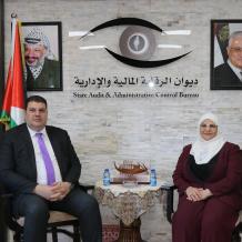 رئيس ديوان الرقابة تستقبل وزير النقل والمواصلات
