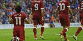  صلاح يحرز اول اهدافه مع ليفربول والنادي الإنجليزي يشيد بأدائه