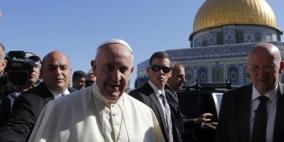  البابا يدعو إلى احترام الوضع القائم في القدس