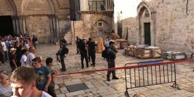 سقوط جزء من سقف كنيسة القيامة بالقدس