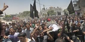 دموع ورصاص أثناء توديع شهداء شمال غزة