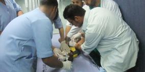 اصابات اثر قصف منزل النجار ببلدة جباليا شمال قطاع غزة