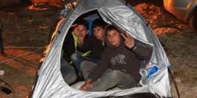 صور من قرية ""أحفاد يونس" التي أقامها نشطاء المقاومة الشعبية هذا اليوم