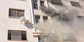 مجهولون يضرمون النار بشقة سكنية في بلدة الرام