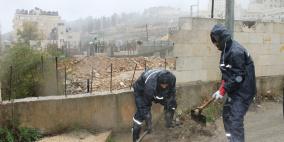 غرفة العمليات في بلدية رام الله تباشر أعمالها لمواجهة تبعات المنخفض الجوي