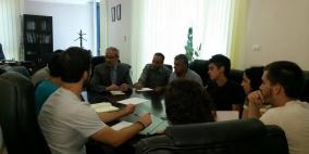 تيسير خالد يلتقي وفداً تضامنياً من شبيبة الحزب الشيوعي الاسباني