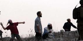 مستوطنون يلقون الحجارة على مركبات المواطنين قرب رام الله