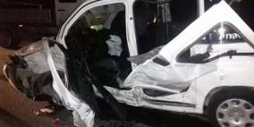 إصابة 7 مواطنين بحادث سير غرب رام الله