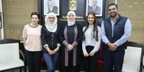 الشابتان خولة نجم وامال صلاح في منصب محافظ محافظة رام الله والبيرة