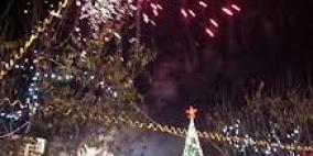 إضاءة شجرة الميلاد في بيرزيت