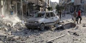 أكثر من عشرة قتلى في غارة على محطة للنقل في حلب