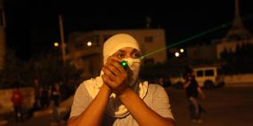 المواجهات التي اندلعت بحي الجنان في البيرة شرقي رام الله