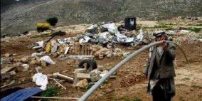 اخطارات بهدم 20 منشأة لـ "عرب الكعابنة" شمال غرب القدس