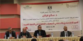 ورشة عمل إطلاق نتائج دراسة الدور الاقتصادي والاجتماعي للجمعيات التعاونية في الضفة الغربية