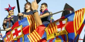 برشلونة يحتفل بتتويجه رسميا بطلا لليغا الاسبانية