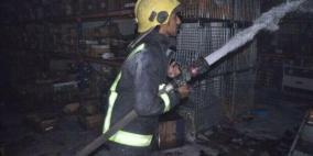 إحتراق محال تجاري في بيرزيت