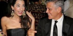 بالصور: جورج كلوني وأمل علم الدين في "الكرتون"