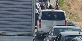 حادث سير على طريق رام الله - نابلس