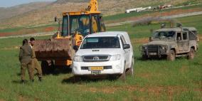 تدمير خط المياه الواصل إلى منطقة الحديدية في الأغوار