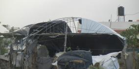 غزة: الأمطار في عزبة عبد ربه المدمرة عام 2009