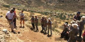 إقامة معسكر المغامرة والبقاء الأول بمشاركة أطفال مخيم بلاطة