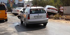 حادث سير قرب مخيم الجلزون  قبل قليل