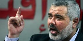 هنية يؤكد بأن حركته لا يمكن أن تقبل أو تتعامل مع أي قرار إقليمي أو دولي يمس سلاح المقاومة