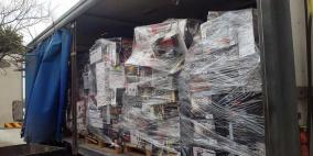 سلفيت: ضبط شاحنة محملة ببضاعة مستوطنات