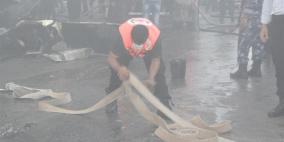 الدفاع المدني يخمد نيرانا اشتعلت في منزل بضاحية الاقباط بالرام