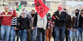 بالصور: مواجهات اليوم قرب "عوفر" تضامناً مع الأسير سامر العيساوي