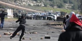 اصابة شاب بجروح في مواجهات قرب رام الله