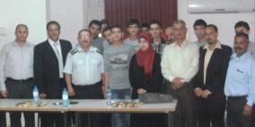 ذكور جنين الثانوية تكرم جهاز الشرطة ومستشفى الشهيد خليل سليمان