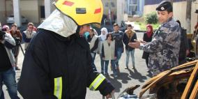 نادي جبل النار يزور مركز الدفاع المدني في مخيم بلاطة شرقي نابلس