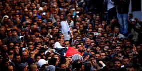 تشييع جثمان الشهيد محمود عدوان في مخيم قلنديا