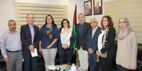 غرفة تجارة وصناعة منظمة محافظة رام الله والبيرة تستقبل وفدا من العمل الدولية