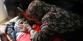 بالصور: أهالي بيت لقيا يشيعون جثمان الشهيد الطفل بدر إلى مثواه الأخير