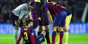 بعد الفحوصات.. بيكيه يغيب شهر كامل عن صفوف البارسا