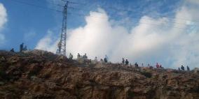 مواجهات اثر اقتحام مستوطنين لقرية عابود شمال غرب رام الله