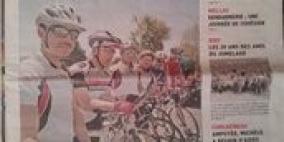 الصحافة الفرنسية تشيد بالدراجين الفلسطينيين