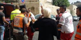 اصابة احد حراس المسجد الاقصى بجلطه نتيجه استنشاقه الغاز  الاحتلالي اليوم 15/9/2015